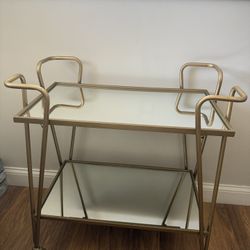 Brass & Mirrored Bar Cart