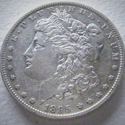 1895 S Morgan Silver Dollar Extra Fine XF to AU cleaned