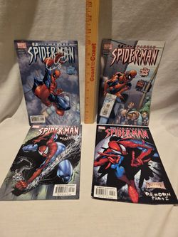 VTG 2003 Peter Parker "Spider-Man" Reborn Part 1&2. & The Rules Of The Game  1&2 Marvel 