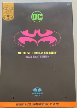 McFarlane Toys Gold Label Mr. Freeze Batman & Robin Limited  Black Light Edition