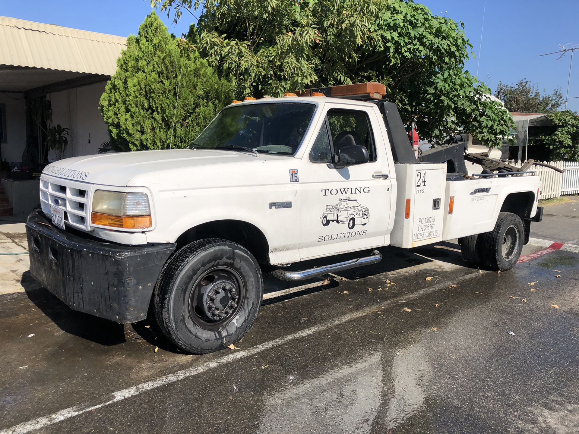 1997 ford f450 diesel 7.3 motor tow truck
