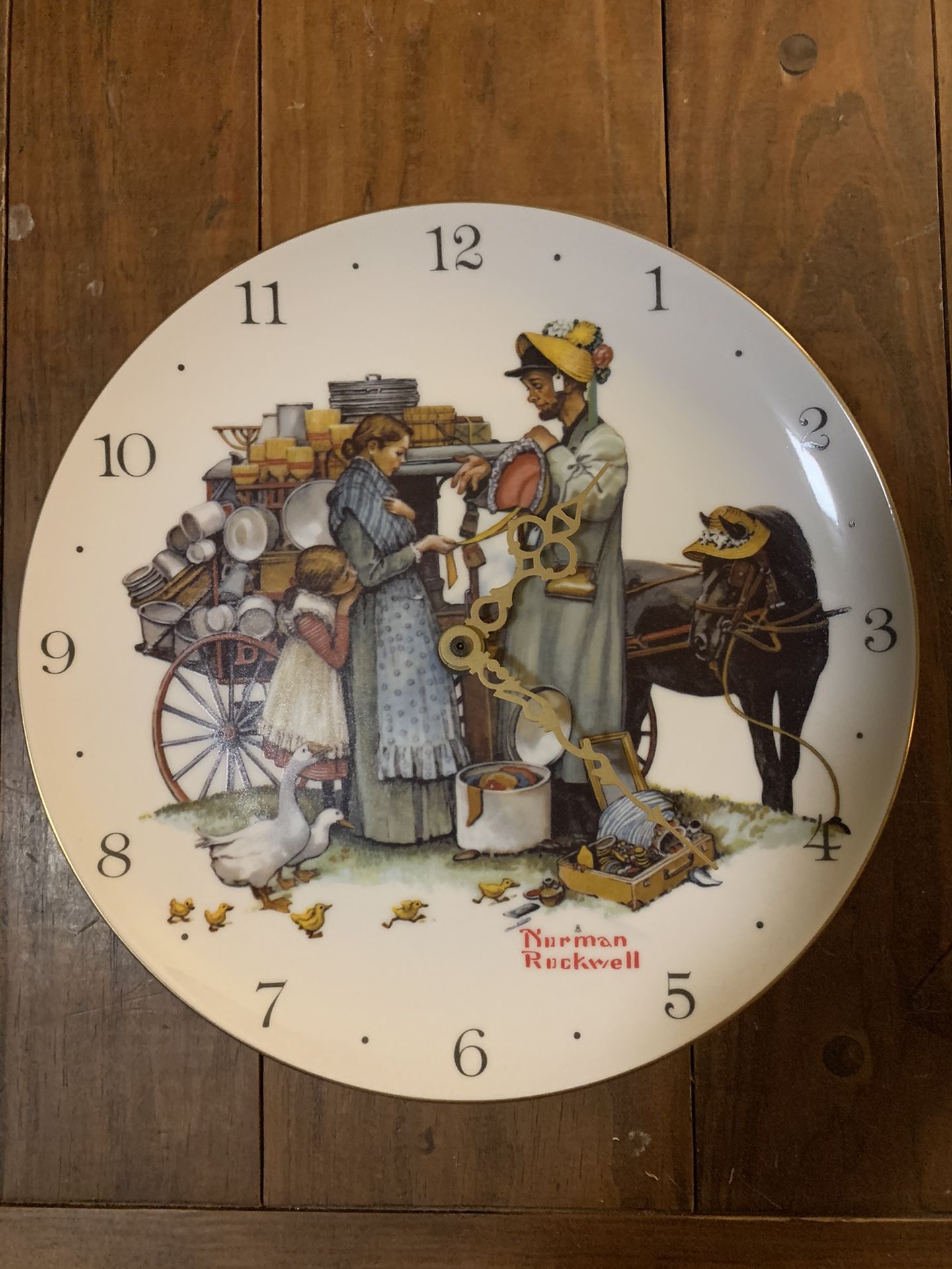Norman Rockwell Clock Playe