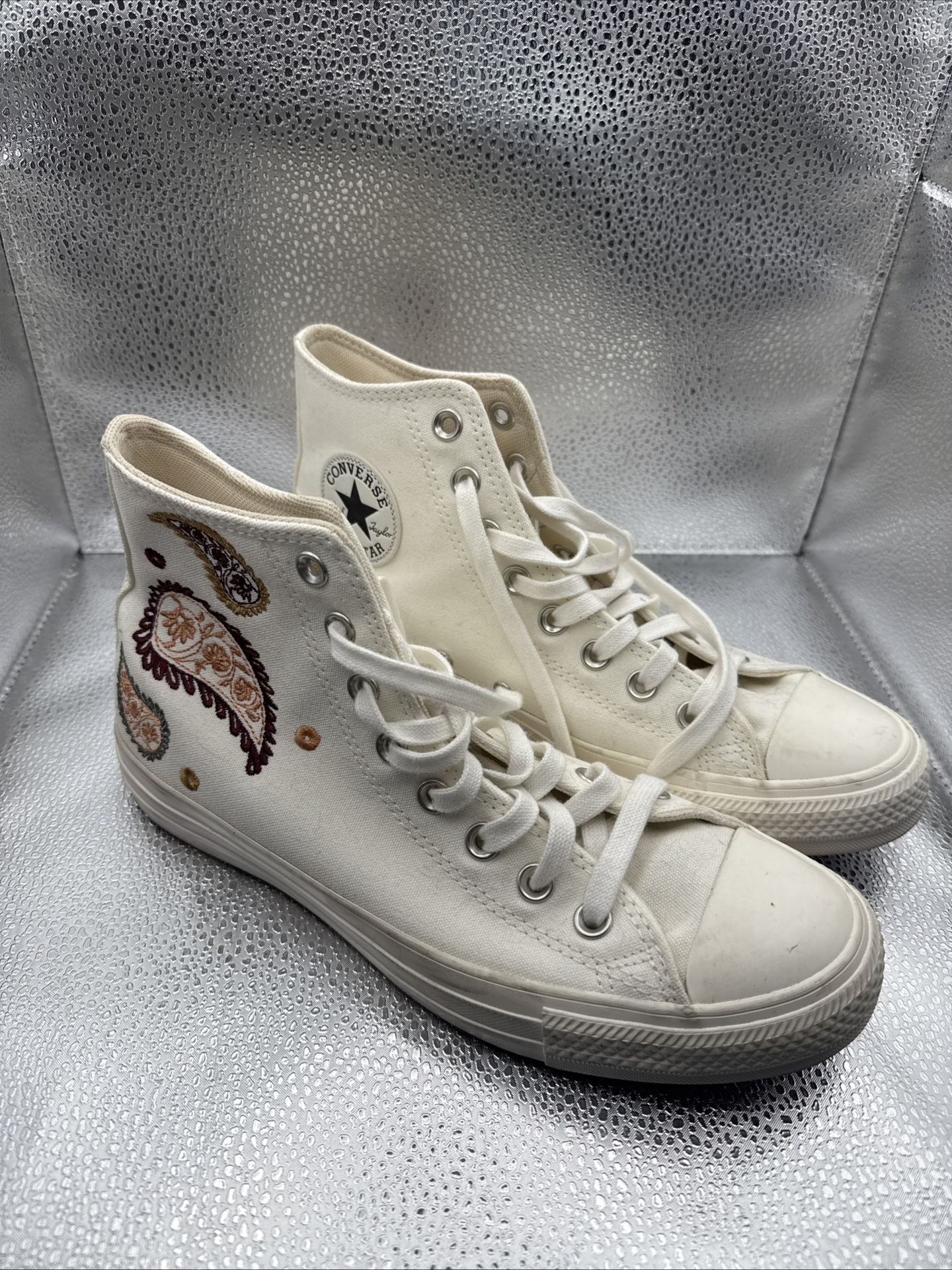 Converse Women's Chuck Taylor All Star Hi Top Beige Paisley 572544F Size 9