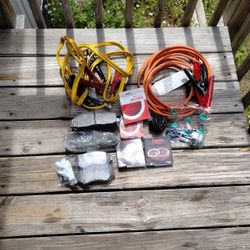 Brake Pads Oil Seals Spark Plug Gas Cap With Key Jumper Cables Bundle 