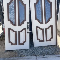 Antique Double entry door, With hardware Solid Oak