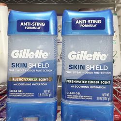 GILLETTE CLEAR GEL DEODORANT 3.8 OZ $6.00 EACH