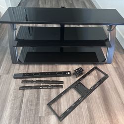 Whalen Payton 3-in-1 Flat Panel TV Stand for TVs up to 65", Charcoal