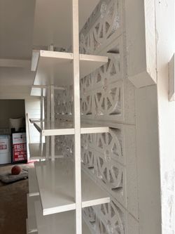 White shelves