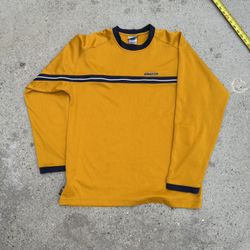 Yellow and black Reebok long sleeve shirt streetwear size Large 