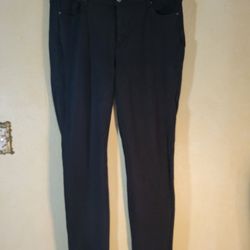 Women's Silver Aiko Skinny Black Dress Pants W32/L31