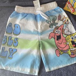 Toddler Boy Spongebob Swimming Trunks