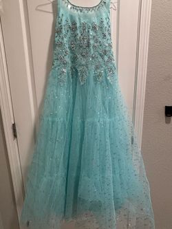 Long Blue Dress with detachable sleeves (New with Tags)