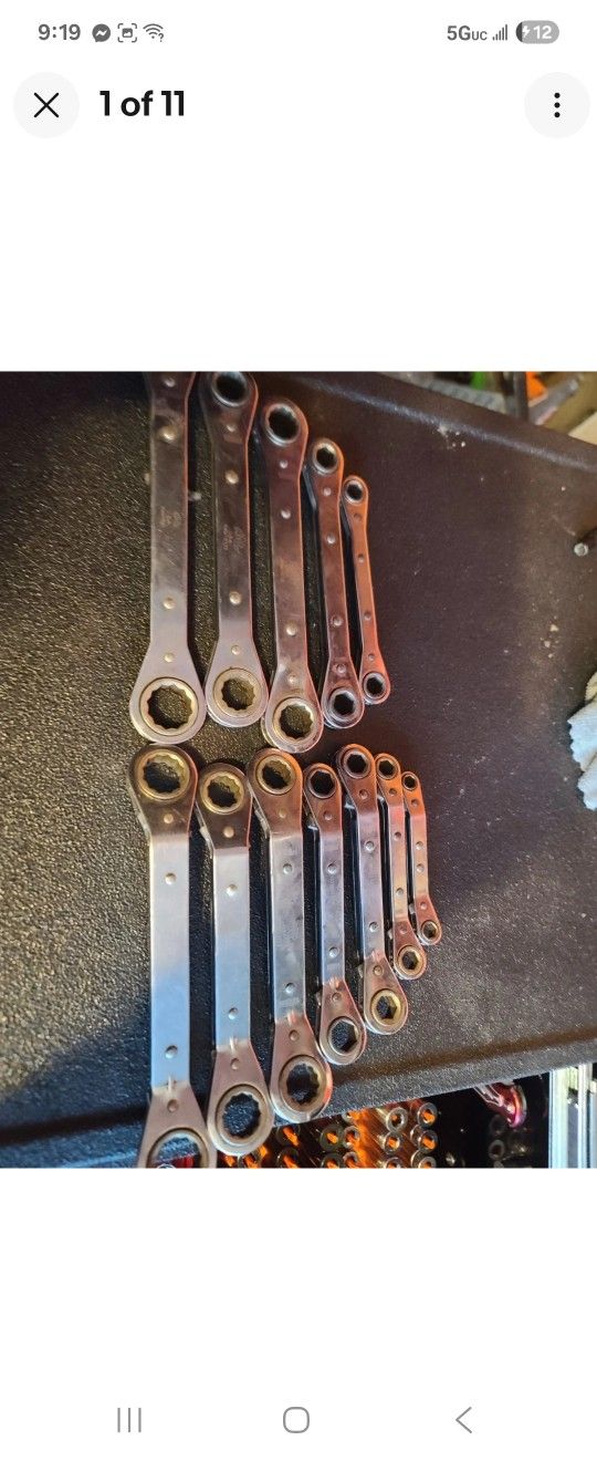 Mac 12pc Vintage Ratcheting Wrench Lot Offset And Flat