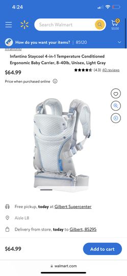 Infantino Stay Cool 4 In 1 Baby Carrier