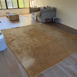 Arrel Speckled Wool-Blend Area Rug Wheat - 8' x 10'