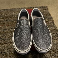 Brand New Glitter Van’s Classic slip-ons