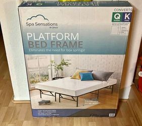QUEEN SIZE METAL BED FRAME FOLDABLE (BRAND NEW) (VERY STURDY)