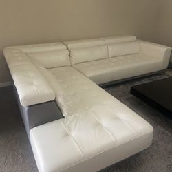 Sectional Sofa White Pearl
