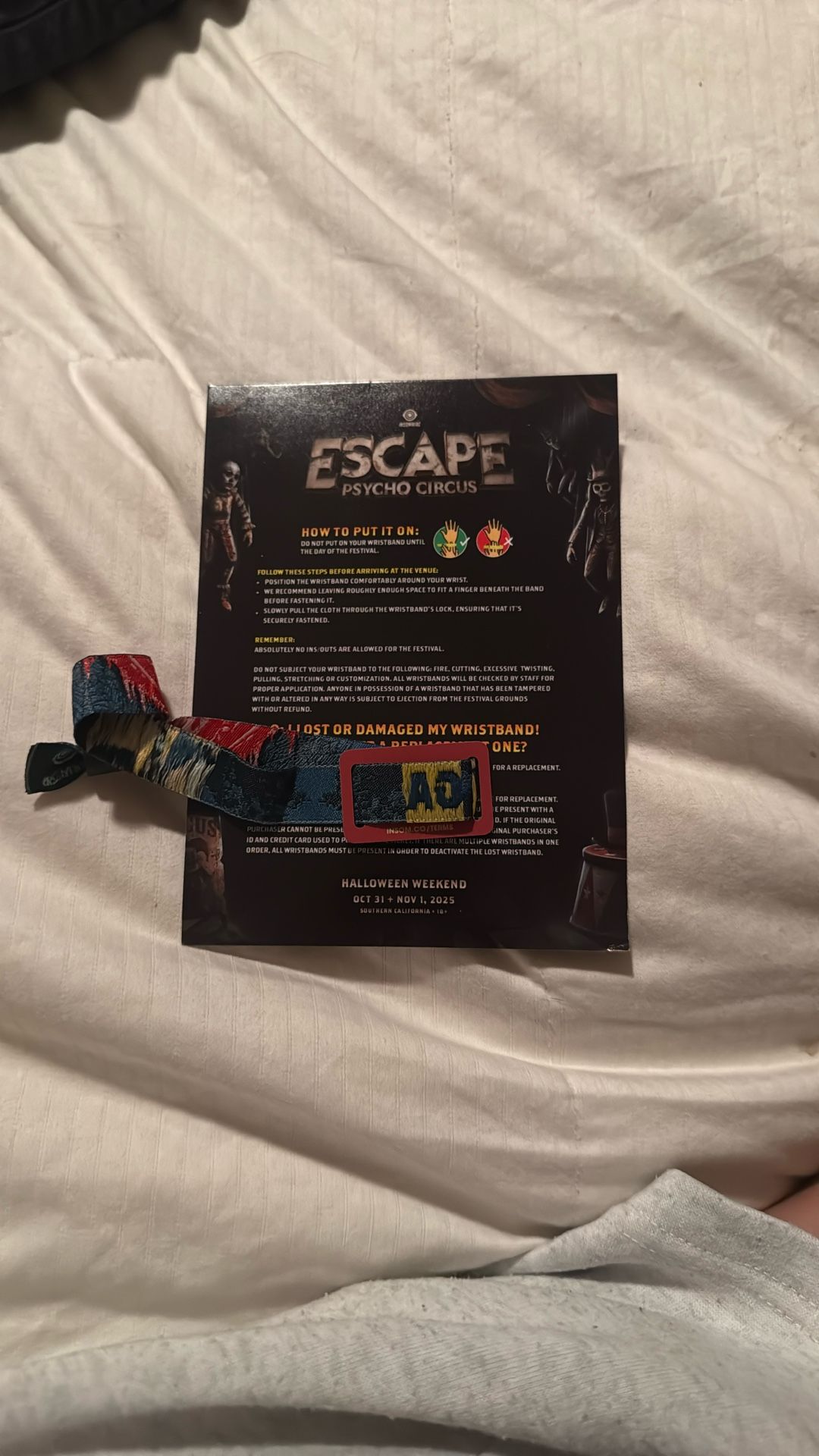 Escape GA Sat Ticket