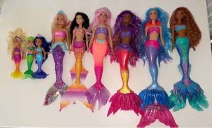 9 Barbie Mermaid dolls