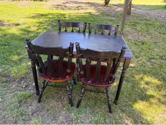 Rustic primitive table and 4 chairs