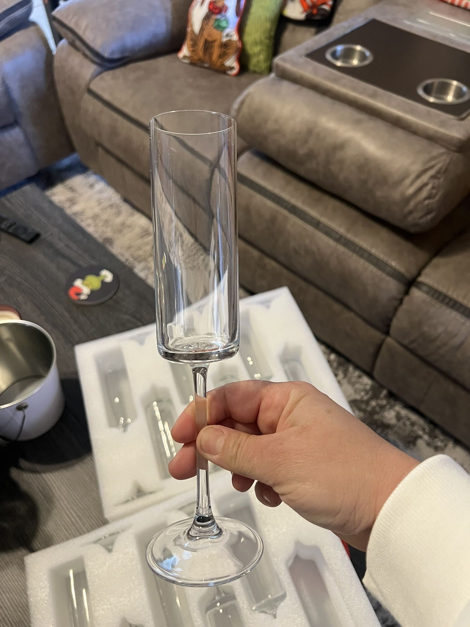 12 Champagne Flutes For Wedding Or Special Occasion