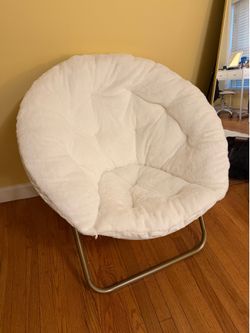 Saucer chair, Faux fur and foldable