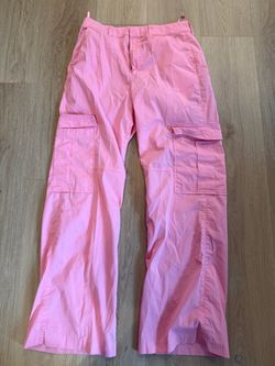 Pink Wide-Leg Cargo Pants size medium