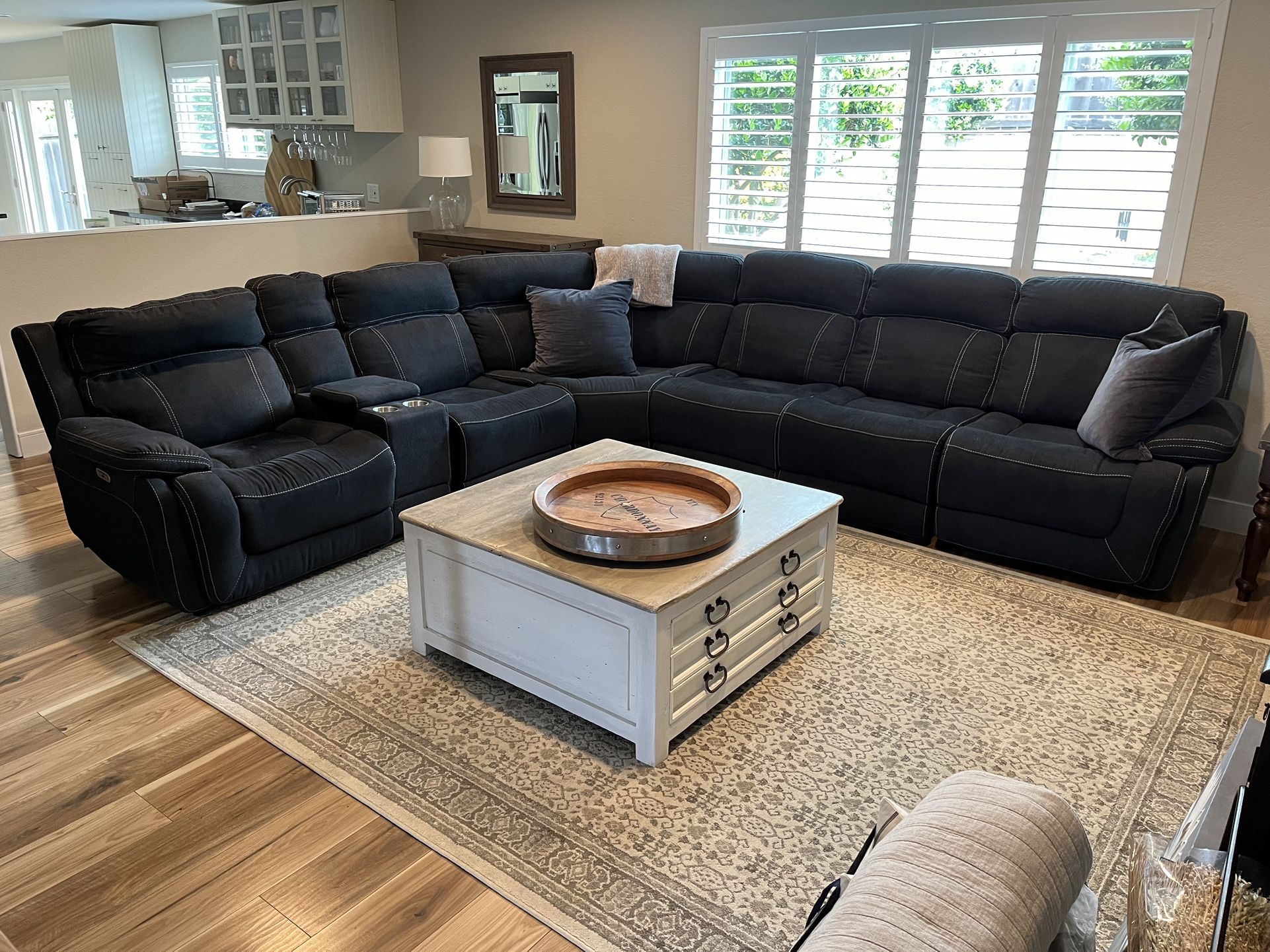 Beautiful Blue Sectional Couch 