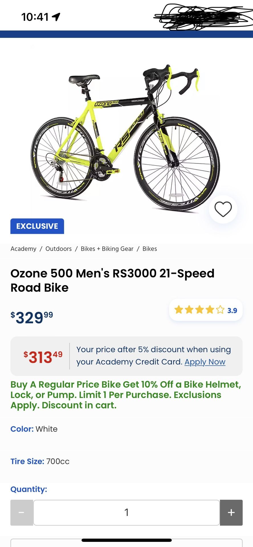 Ozone 500 Men's RS3000 21-Speed Road Bike
