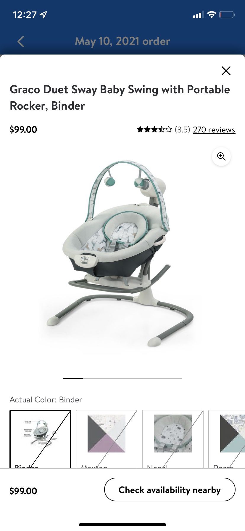 Baby SWING!! Lightly Used!!