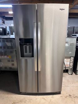 Whirlpool stainless steel counter depth refrigerator 36w-60 DAY WARRANTY