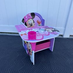 Brand New Minnie Mouse Kids Desk W/storage (Not built)
