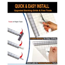 Frosted Glass Window Privacy Film Decorative, Bathroom Window Privacy Film for Glass Windows Cover, Static Cling, Removable, Reusable, Anti-UV, Anti-G