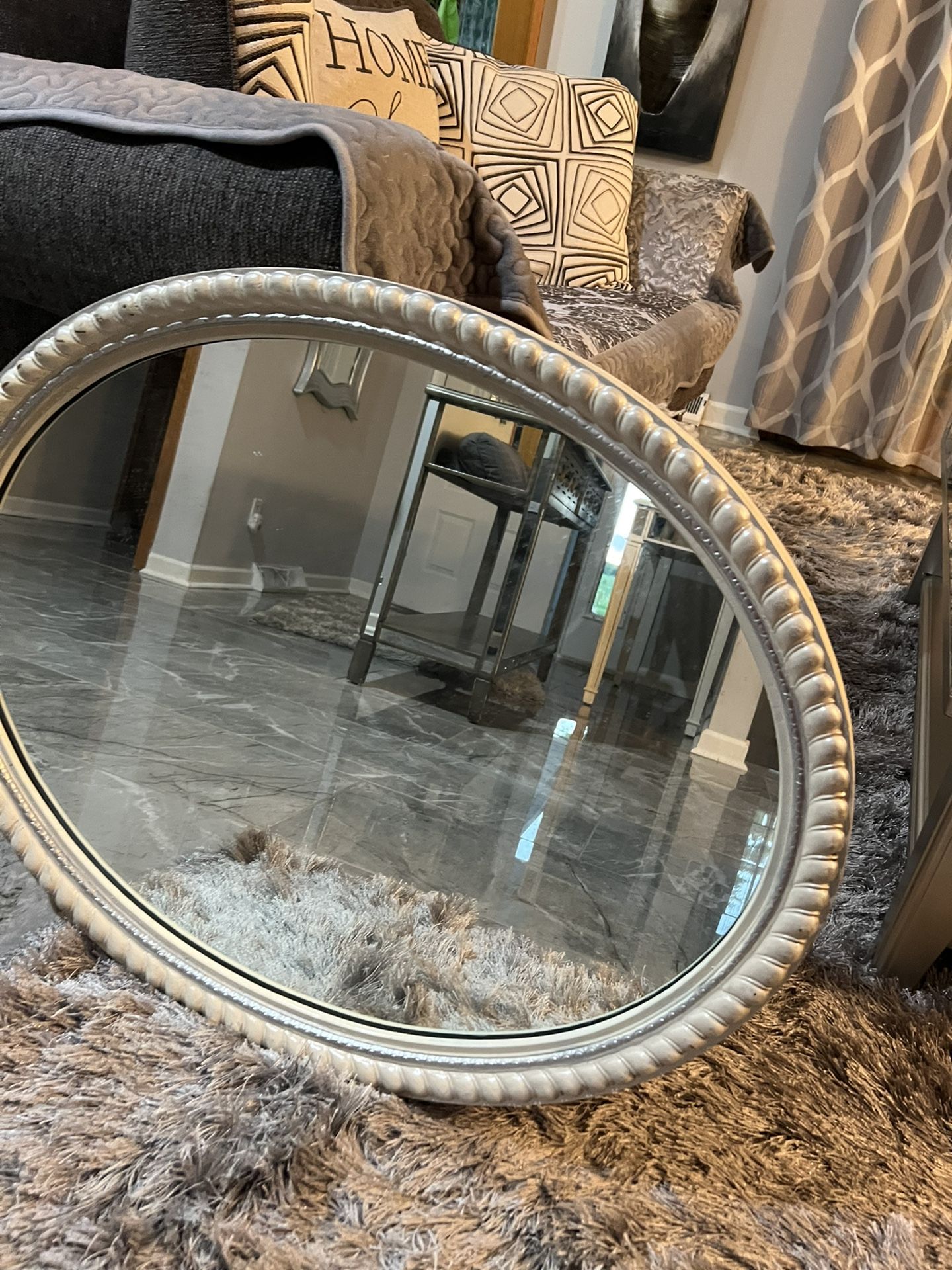 White And Silver Mirror 