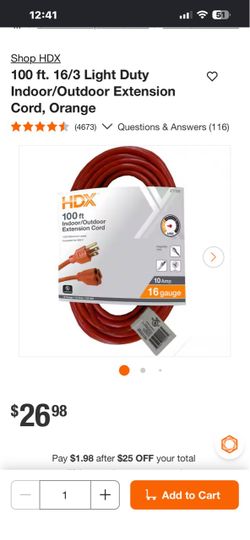 Extensiones electricas son 2 de 100 pies cada una.