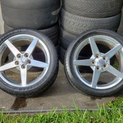 Corvette C6 rear wheels Z51 polished No tires