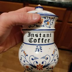 Royal Sealy Heritage Instant Coffee Container And Lid 