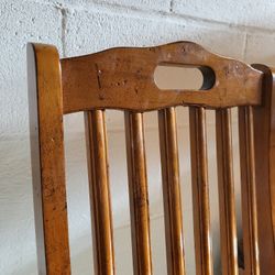 Two Solid Wood Chairs. Rustic.