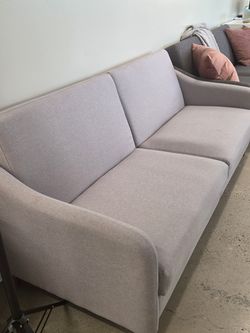 Light Gray 77" Convertible Sofa