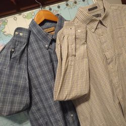 Men's 100%cotton Dress Shirts..XL  @$5- OR 2/7.00