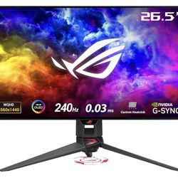 ASUS ROG Swift 27”1440P OLED DSC Gaming Monitor (PG27AQDM) - QHD (2560x1440), 240Hz, 0.03ms 