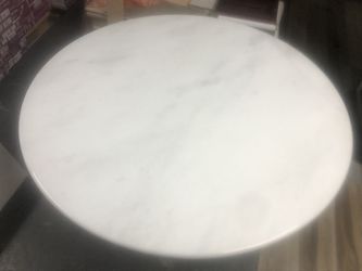 Solid White Marble Table 48” Round