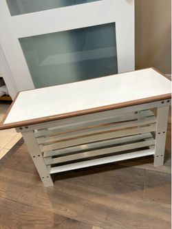 Wooden shoe rack