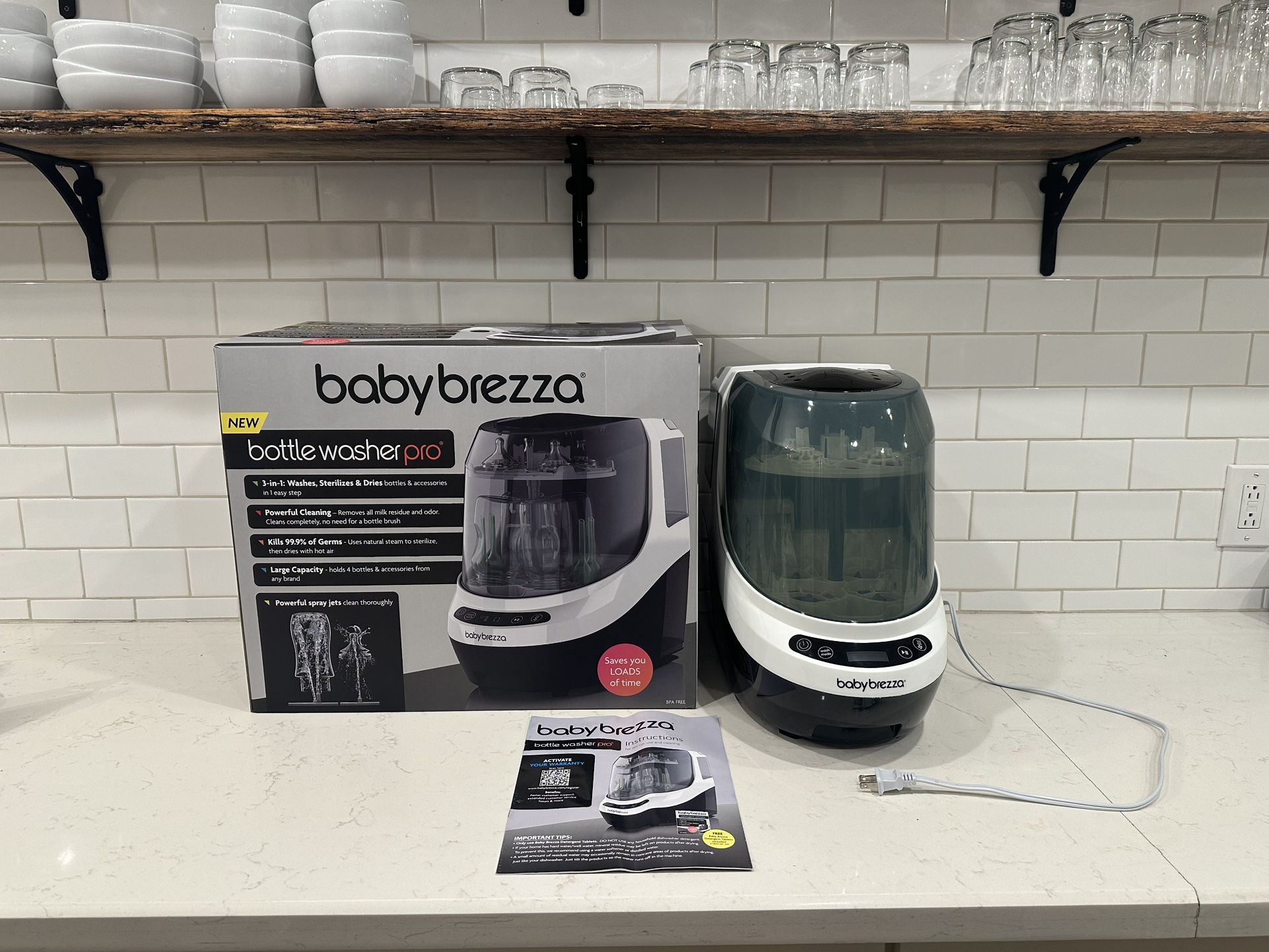 Baby Brezza Bottle Washer Pro — All-In-One Baby Bottle Washer, Sterilizer, Dryer
