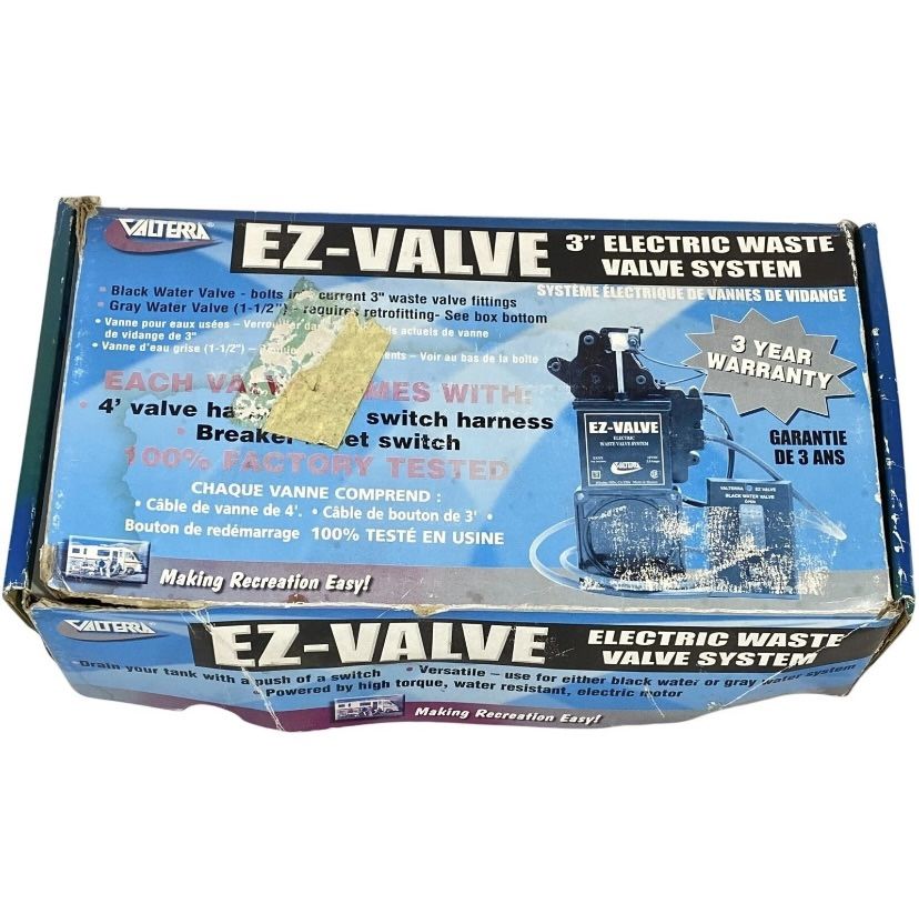 Valterra EZ Valve 3" Electric Waste Valve System #E1003 Black Used Working