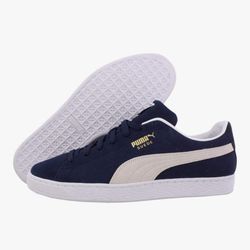 10.5 Blue And White Suedes Classics Pumas 