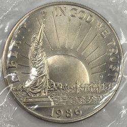 1986-S Statue Of Liberty United States Mint Commemorative Half Dollar With Ogp And COA