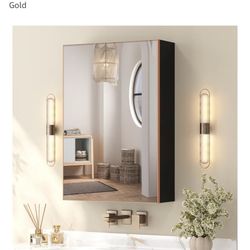 Medicine Cabinet with Mirror, 16x22 Inch