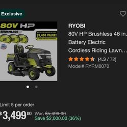 Ryobi Mower/tractor 